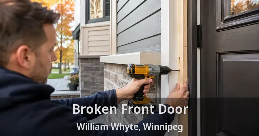 Broken Front Door William Whyte, Winnipeg - MB