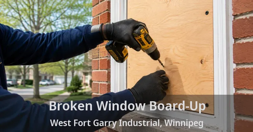 Broken Window Board-Up West Fort Garry Industrial, Winnipeg - MB