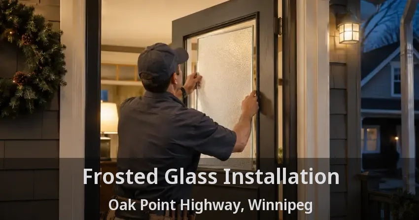Frosted Glass Installation Oak Point Highway, Winnipeg - MB