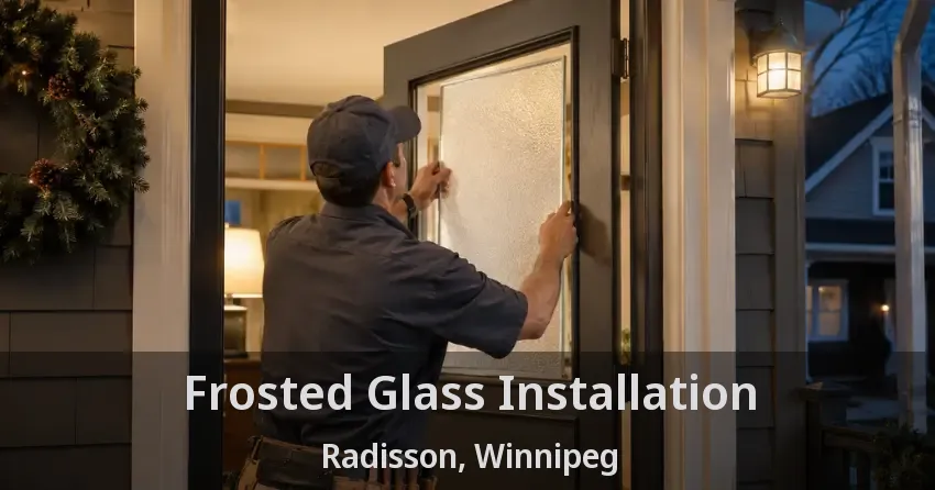 Frosted Glass Installation Radisson, Winnipeg - MB