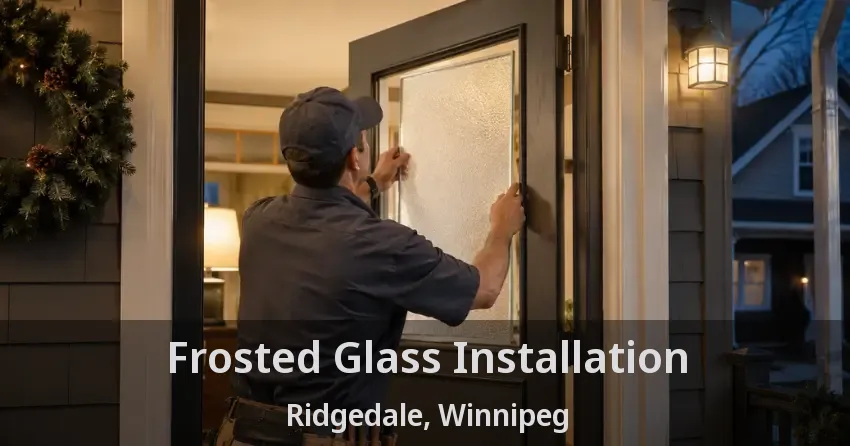 Frosted Glass Installation Ridgedale, Winnipeg - MB