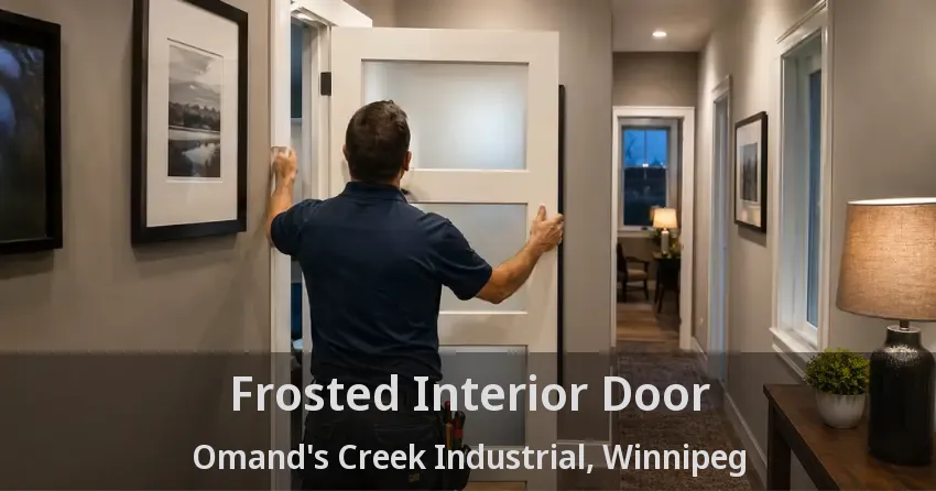 Frosted Interior Door Omand's Creek Industrial, Winnipeg - MB