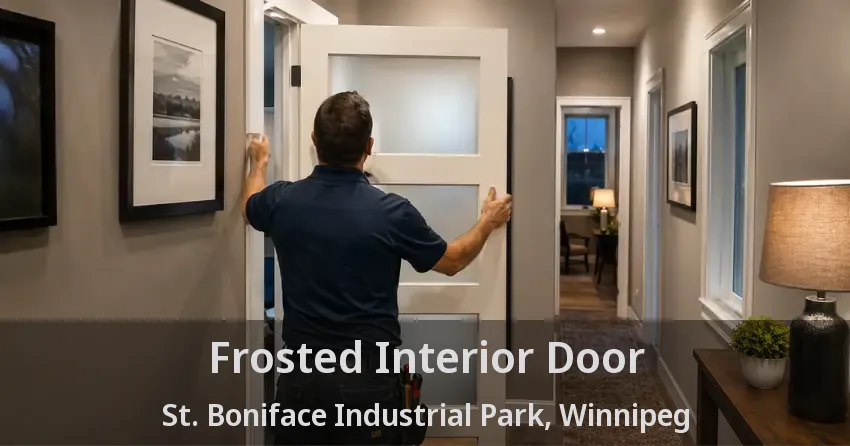 Frosted Interior Door St. Boniface Industrial Park, Winnipeg - MB