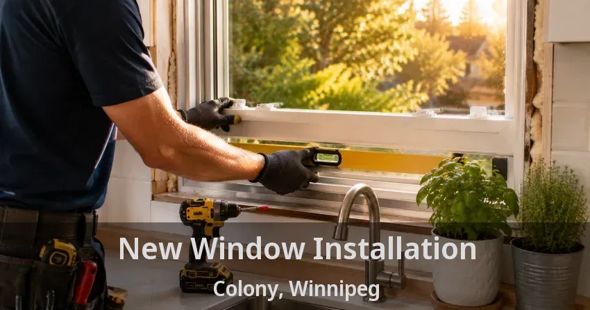 New Window Installation Colony, Winnipeg - MB