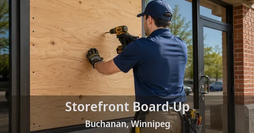 Storefront Board-Up Buchanan, Winnipeg - MB