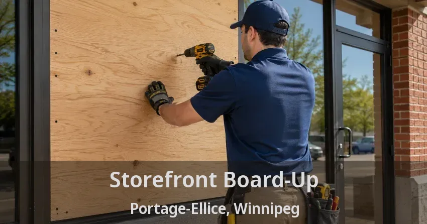 Storefront Board-Up Portage-Ellice, Winnipeg - MB