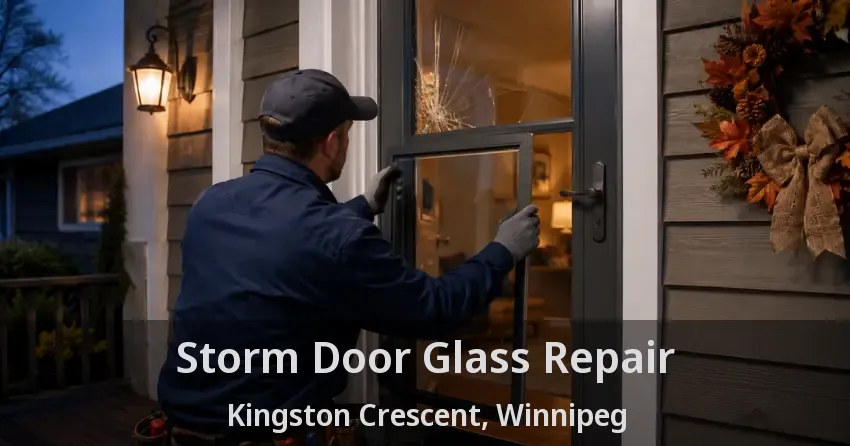 Storm Door Glass Repair Kingston Crescent, Winnipeg - MB