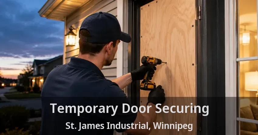 Temporary Door Securing St. James Industrial, Winnipeg - MB