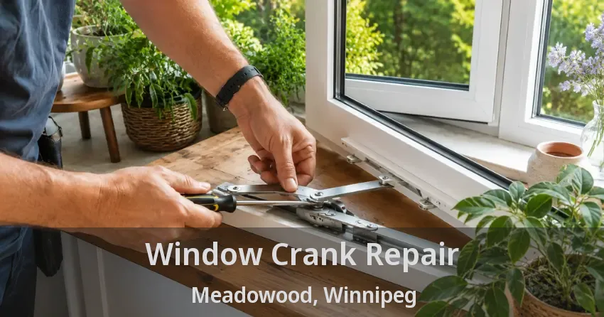 Window Crank Repair Meadowood, Winnipeg - MB