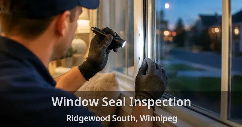 Window Seal Inspection Ridgewood South, Winnipeg - MB