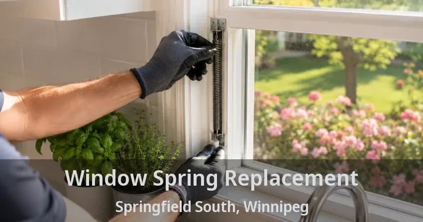 Window Spring Replacement Springfield South, Winnipeg - MB