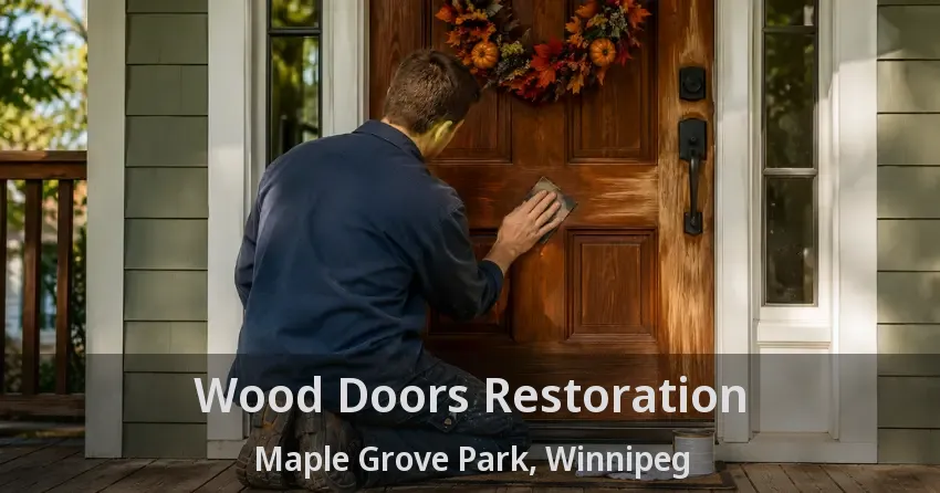Wood Doors Restoration Maple Grove Park, Winnipeg - MB