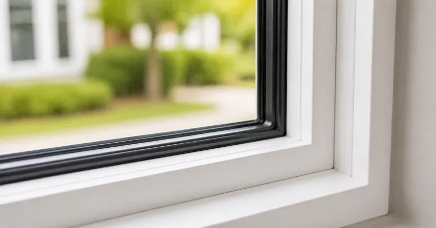 technician repairing window and door hardware in Valhalla, Winnipeg home