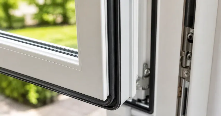 casement window cranked fully open in a Radisson, Winnipeg home