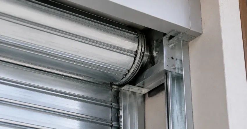 automatic storefront door technician servicing motor and sensor in Winnipeg