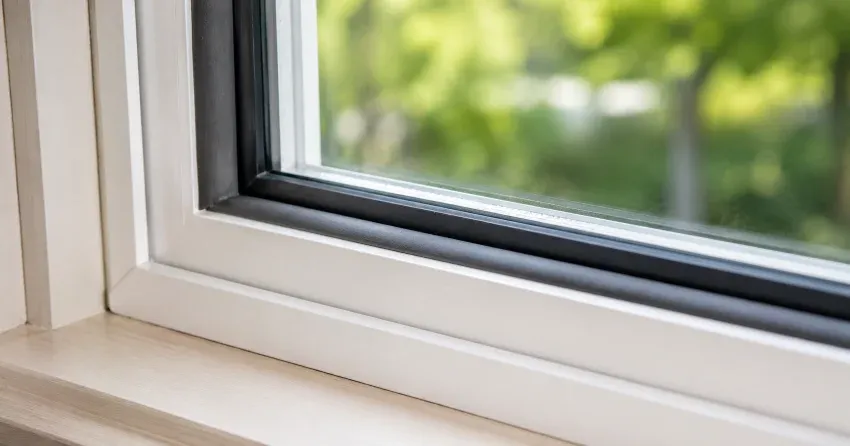 technician inspecting window weatherstripping for drafty window repair Grassie, Winnipeg