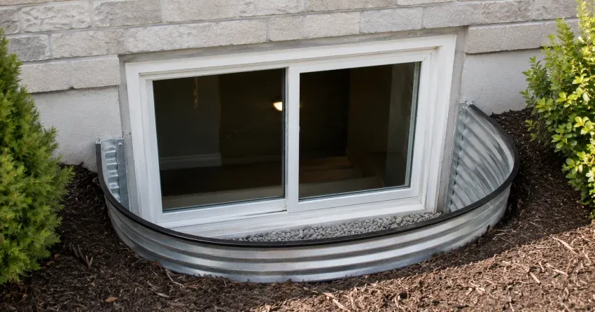 new casement kitchen window installed above sink in Winnipeg